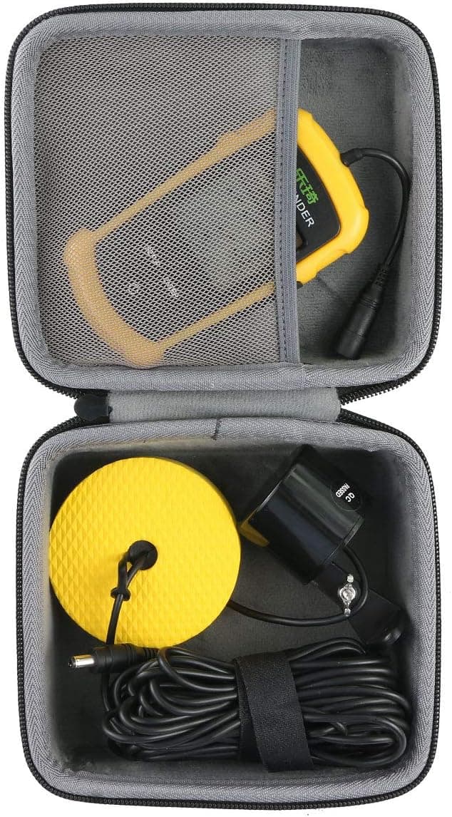 co2CREA Hard Travel Case Replacement for Lucky/Venterior VT-FF001 Handheld Fish Finder Portable Fishing Kayak Fishfinder Fish Depth Finder Fishing Gear Sonar Transducer