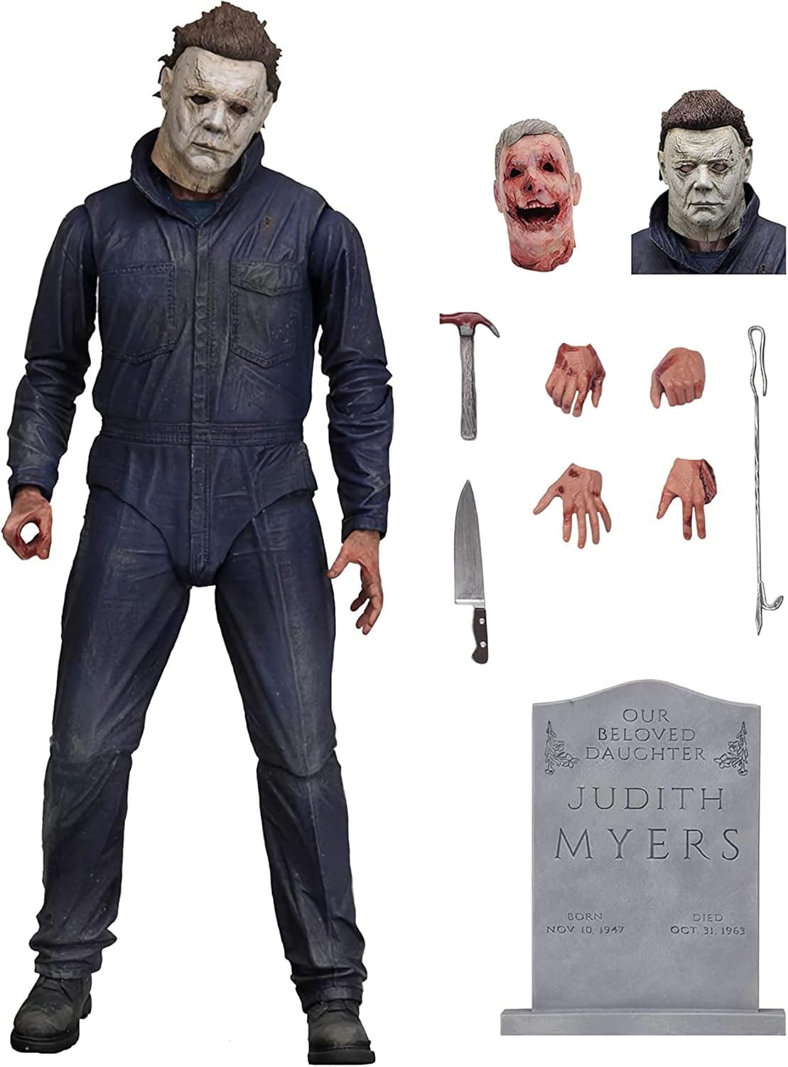 LonullyMege-Halloween 2018, Michael Myers Ultimate Horror Action Figures, Pumpkin with Light Up, 7in Scale Classic Movie Doll Toys Gift