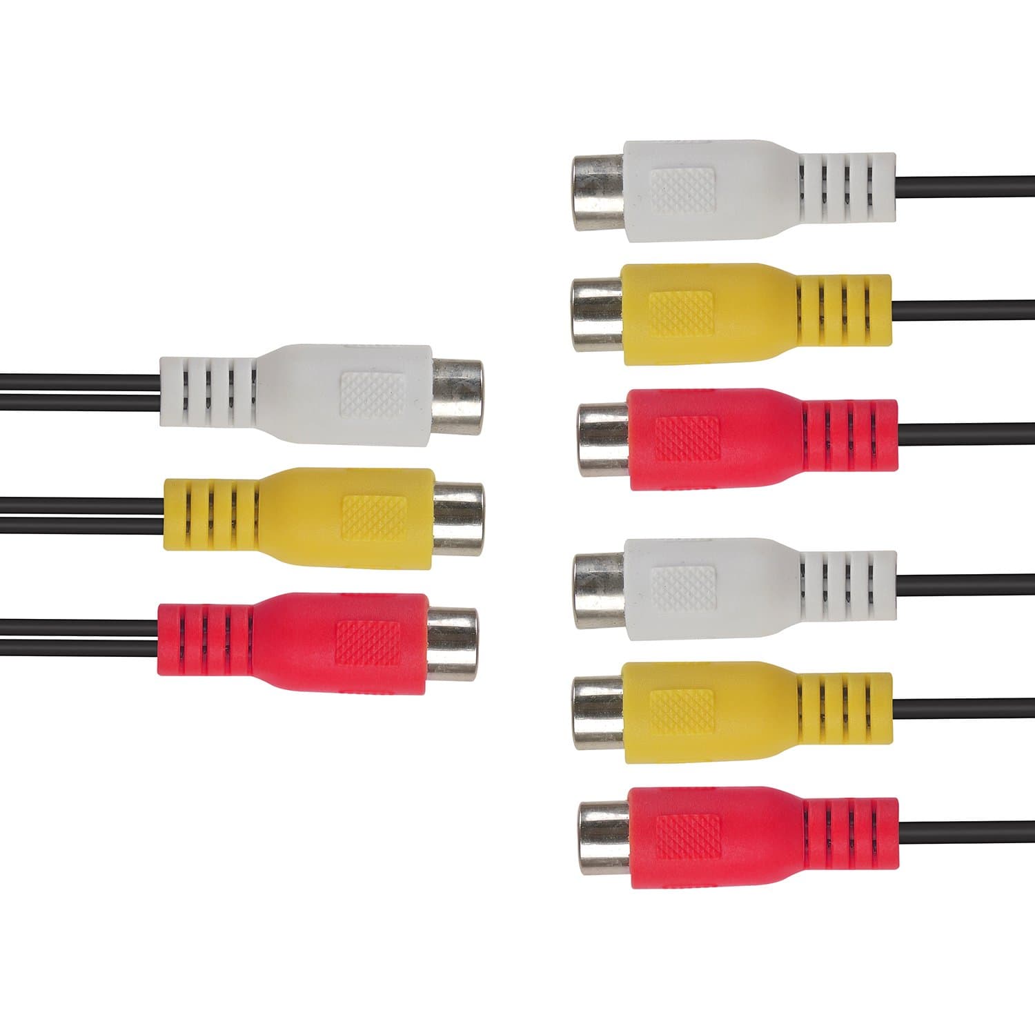 LDKCOK 3 RCA Female Jack to 6 RCA Female Plug Splitter Audio Video Av Adapter Cable 12inch