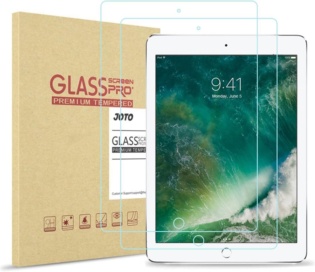 iPad Pro 10.5 Inch Tempered Glass Screen Protector, JOTO iPad Pro 10.5" Glass Screen Protector Film Guard 0.33 mm Rounded Edge Real Glass Screen Protector for Apple 10.5 Inch iPad Pro 2017 (2 Pack)