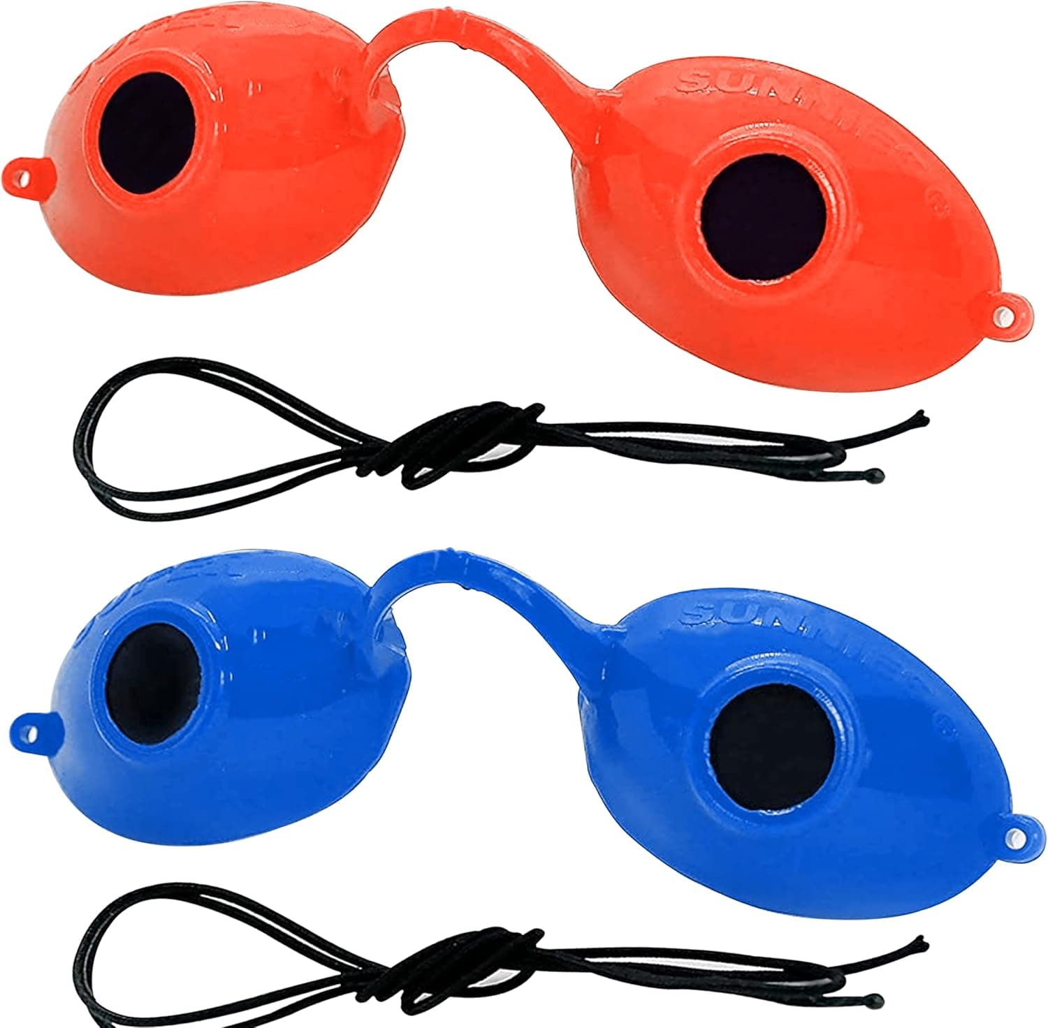 Super Sunnies UV Eye Protection FDA compliant Tanning Goggles Eyeshields, 2 Pairs in Random Colors