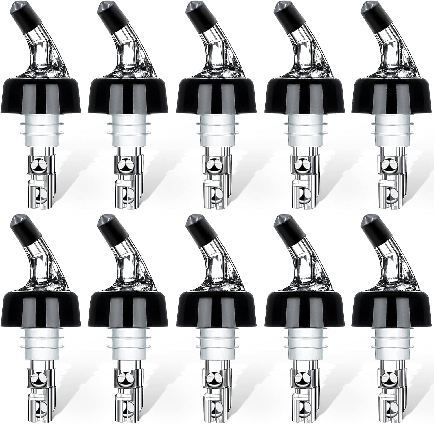 Liquor Bottle Pourers Set of 10 Wine Pourers 1oz Measured Liquor Pourers liquor Dispenser Bartender Pourer for Alcohol Tequila Cocktail Whiskey Home bar