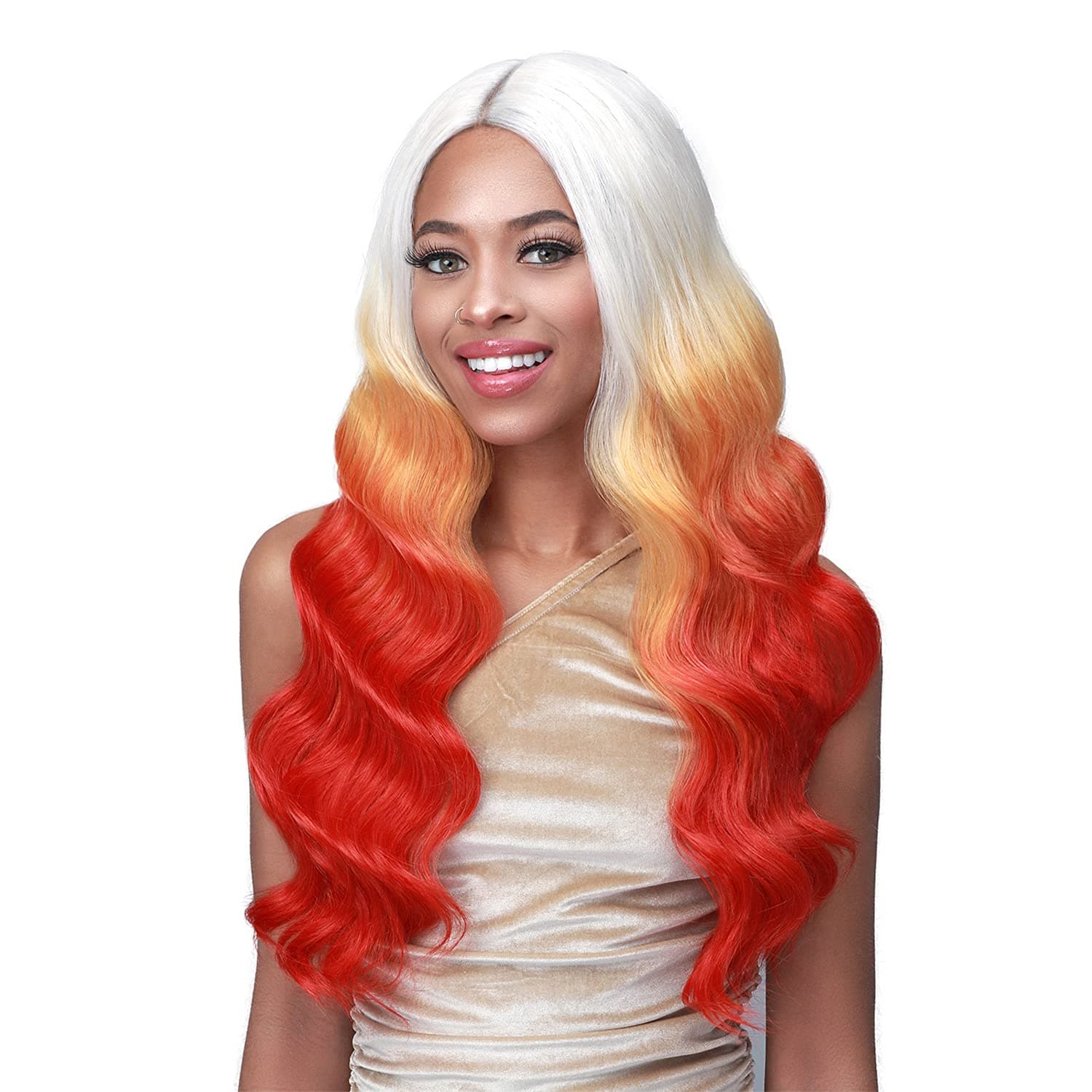 BOBBI BOSS HD Lace Front Wig 6 Inch Deep Lace Part MediFresh MLF631 Tonia (FH.RAINBOW)