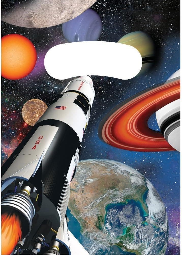 Creative Converting BB085533 Space Blast Loot Favor Bags (16 Pack)