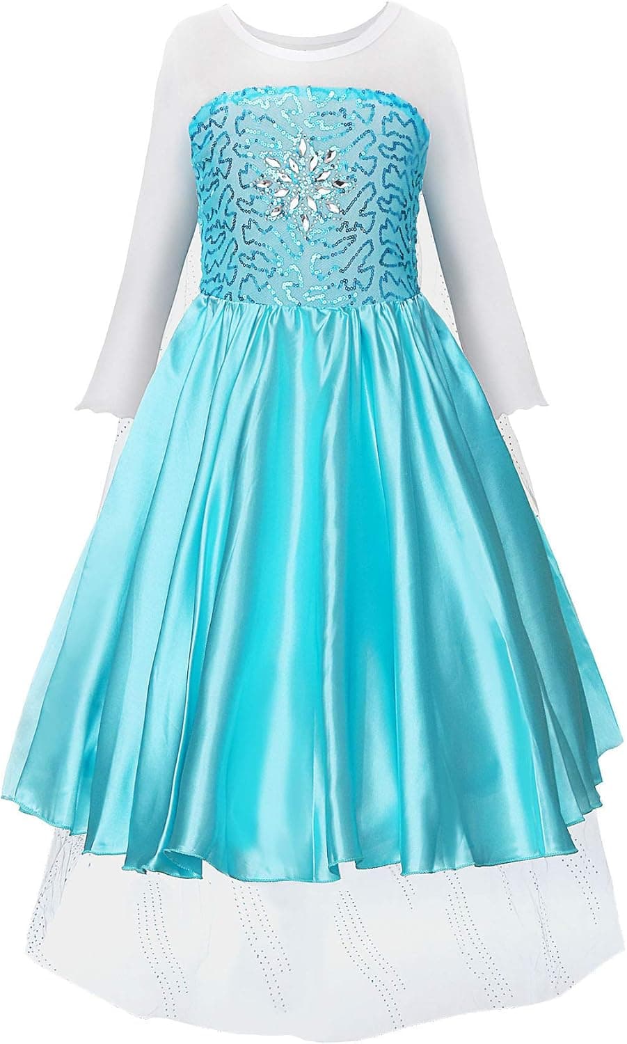 JerrisApparel Snow Party Dress Fancy Costume Princess Cosplay Dress Up