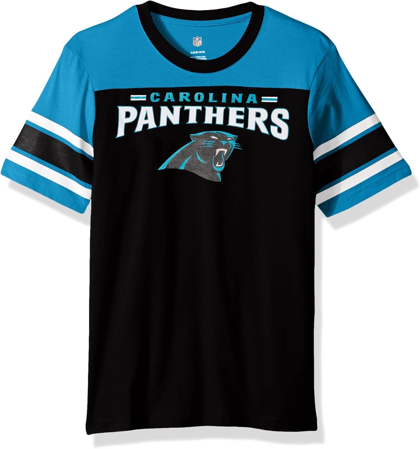Outerstuff NFL Youth Boys Loyalty Short Sleeve Tee-Black-S(8), Carolina Panthers