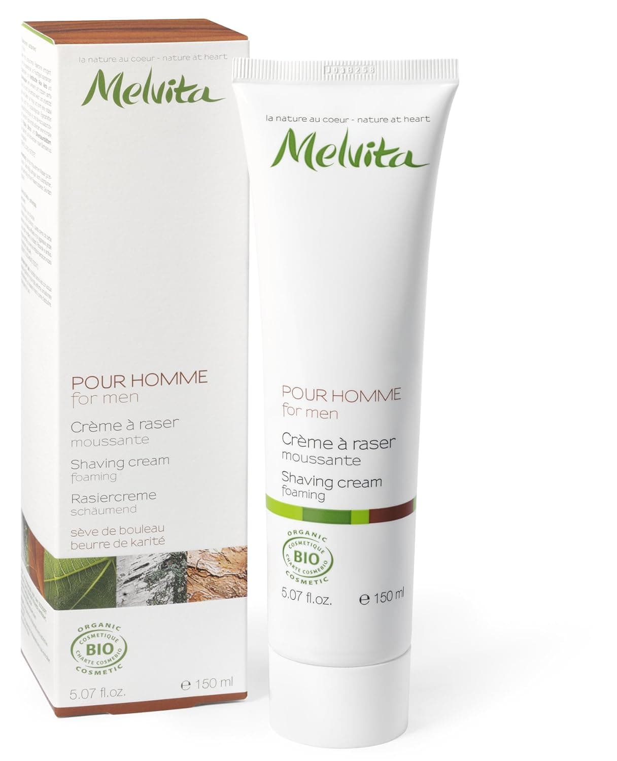 Melvita Men - Shaving Cream, 5.07 fl.oz Bottle