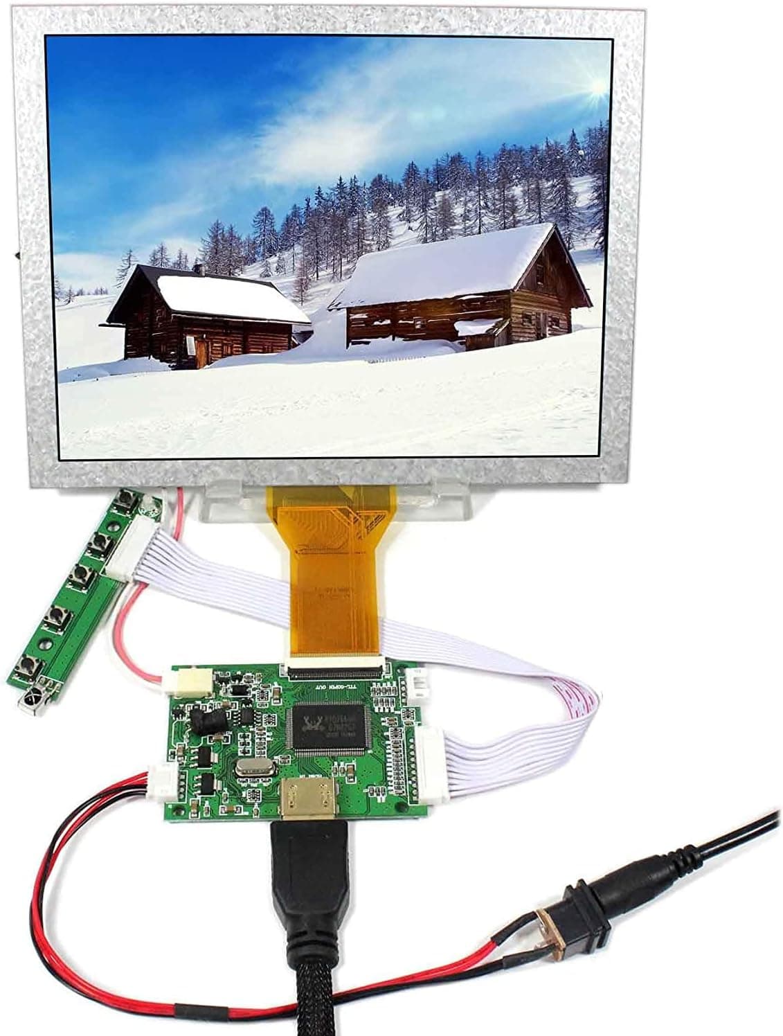 VSDISPLAY 8 inch EJ080NA-05A LCD Screen 8" 800x600 Display Monitor Work with HD-MI LCD Controller Driver Board