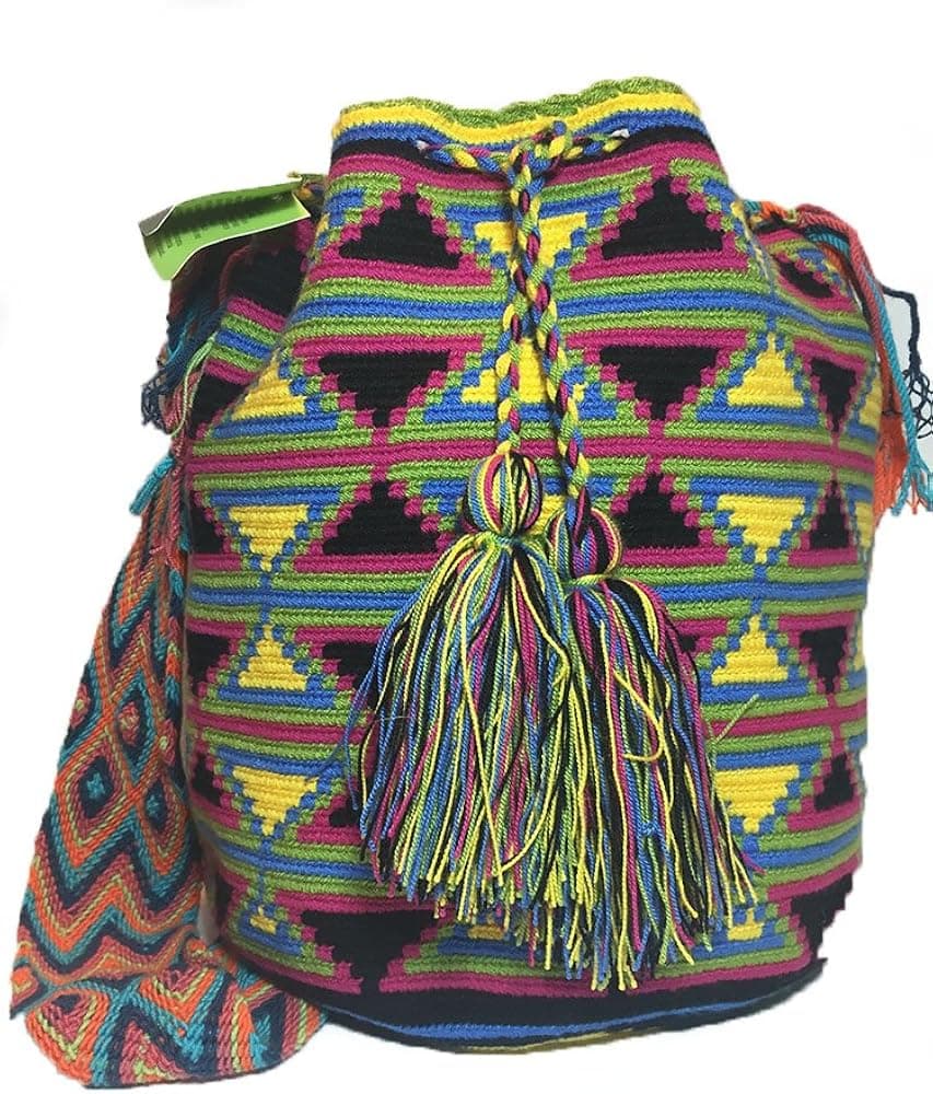 Lanes Hand Woven Go-anywhere Large Shoulder Bag Mochila Wayuu-Multicolor