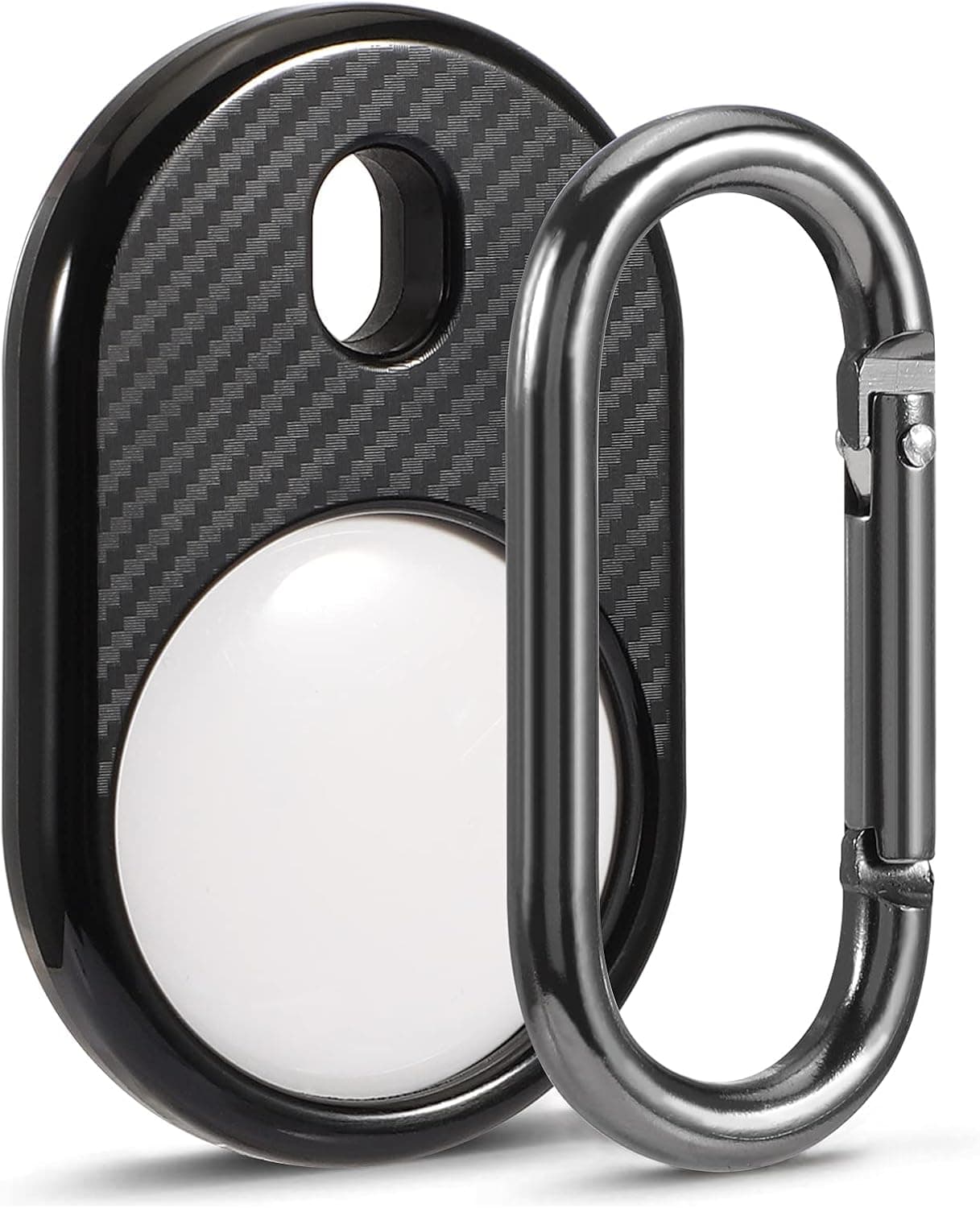 Compatibale AirTag Case for AirTag Keychain, TPU Protective Case Secure Holder with Key Ring, Anti-Scratch for AirTags Case Aceesories(Matte Black)