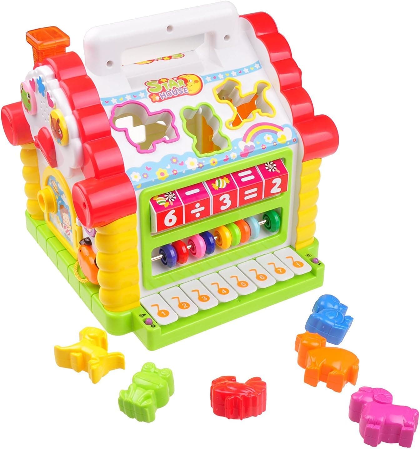 Musical House Learning Toy for Toddlers 1 2 3 Years TG665 - Musical Activity Play Center House with Lights & Sounds – Educational Toys for Toddlers by ThinkGizmos (Trademark Protected)