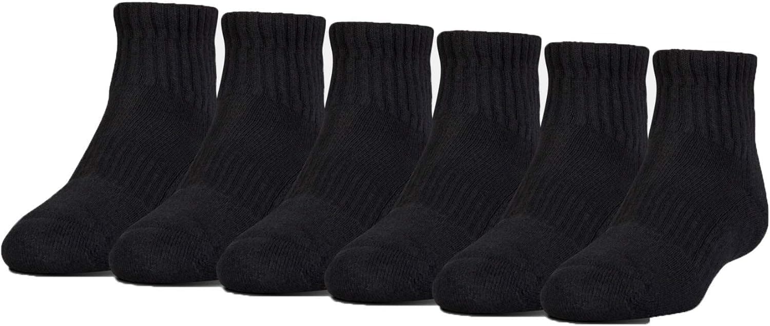 Under Armour Youth Cotton Quarter Socks, Multipairs