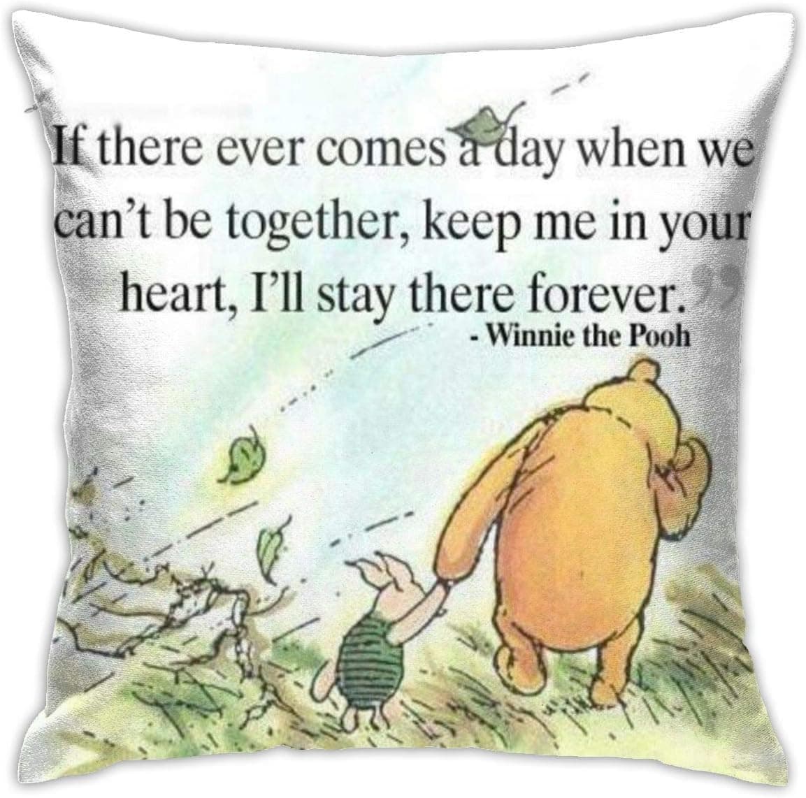 Win-Nie The Pooh Decorative Throw Pillow Covers Square Throw Pillow Covers Sofa Home Decor Square Pillowcase for Sofa Bedroom Car 18” X 18” Inches (Win-nie The Pooh 8)