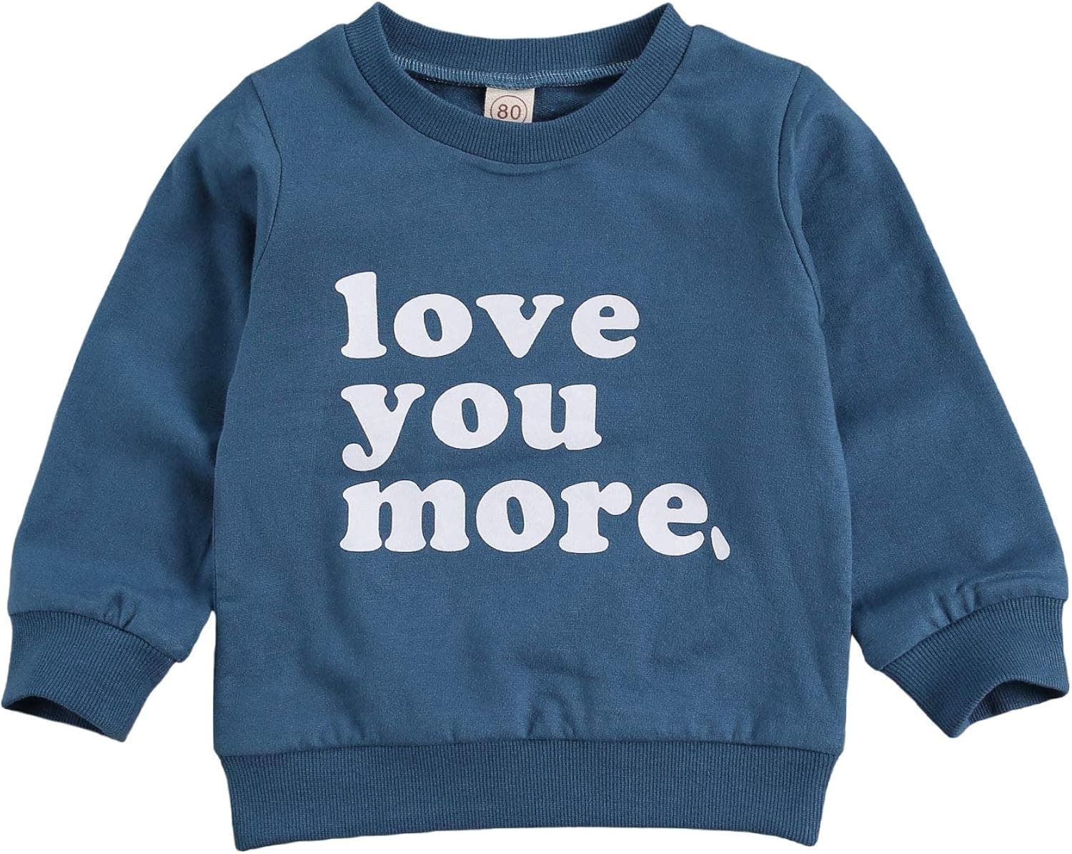 Baby Boys Girls Crewneck Sweatshirts Love You More Shirt Tops Blouse Toddler Pullover Sweaters Casual Outfits