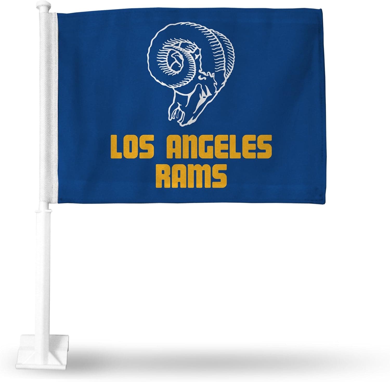Rico Industries NFL Los Angeles Rams - Retro Car Flag with included Pole