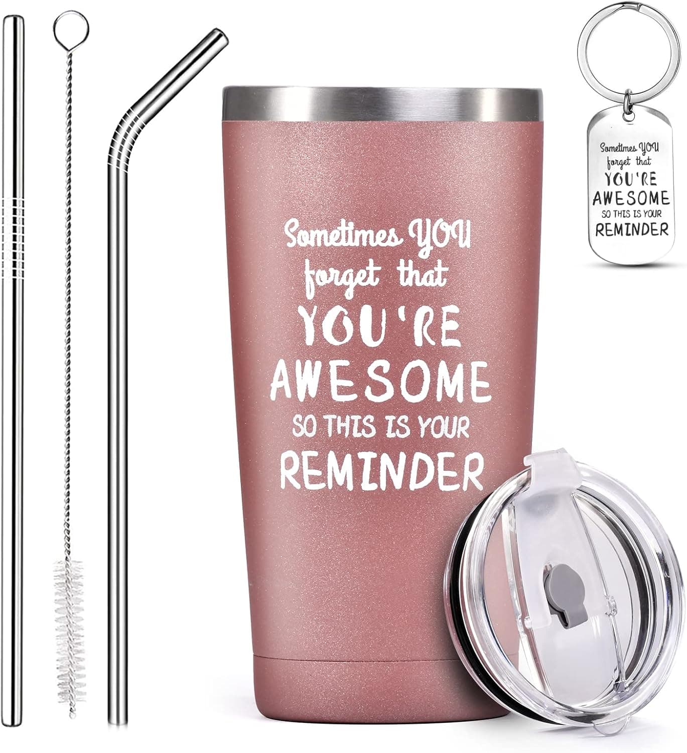 Funny Gifts for Women Wife Girlfriend Friends, 20 oz Wine Tumbler with Straws,Lids