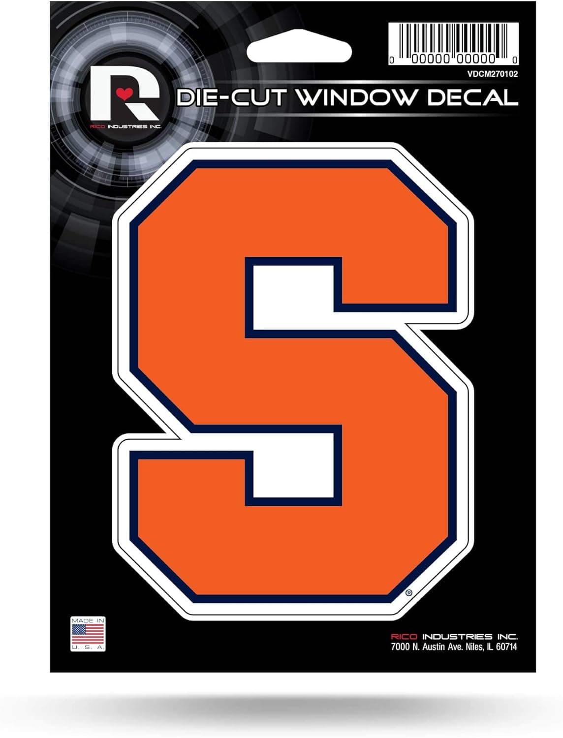 Rico Industries NCAA Syracuse Orange Die Cut Vinyl Decal
