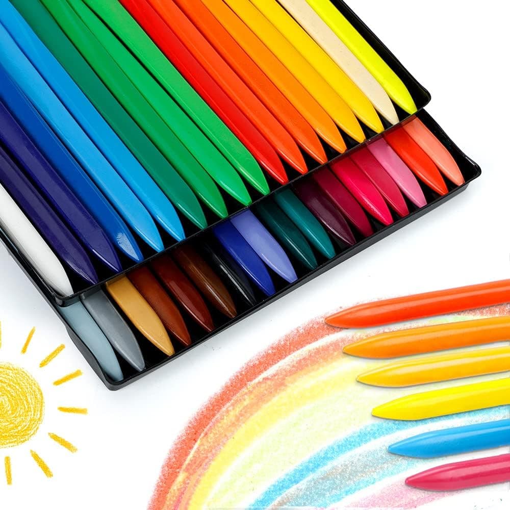 Lekebaby Toddler Crayons, 36 Colors Washable Crayon Kids At Home Activities, School Painting Supplies, Educational Gift for Boys and Girls 3+