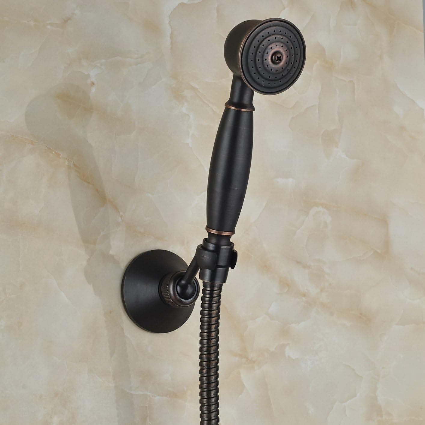Rozin ORB Finish Handheld Showerhead + Shower Holder + Shower Hose