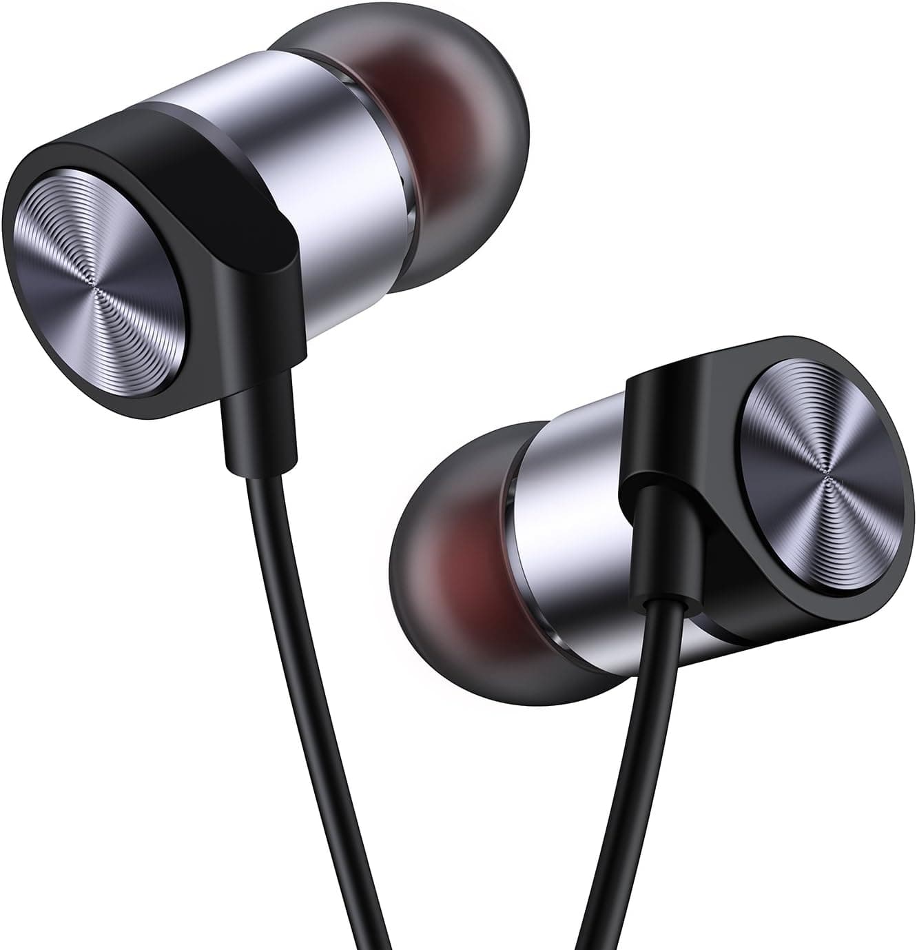 SDFLAYER in Ear Headphones Wired Earbud with Line-in Microphone Heavy Bass Dynamic Driver Earphones with Non Tangle Fabric Braid for Running Gym Android Phones Music Player M1