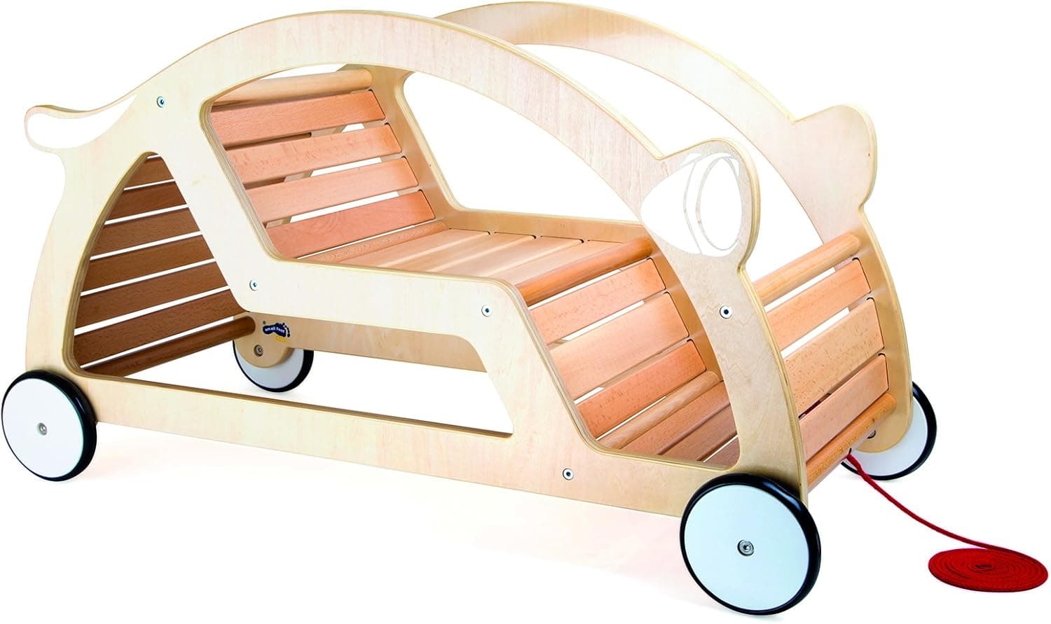 Small Foot Wooden Toys Pull Cart & See Saw Designed for Children Ages 2+ Years [Amazon Exclusive], 10064