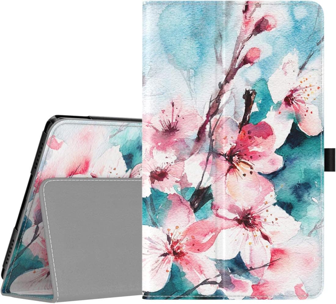 TiMOVO Case for Samsung Galaxy Tab A 8.0 2019 (T290/T295),Premium Slim Folding PU Leather Shell Stand Cover Case for Galaxy Tab A 8.0 2019 Tablet,Not Fit Galaxy Tab A 8.0 2017/2018 - Peach Blossom
