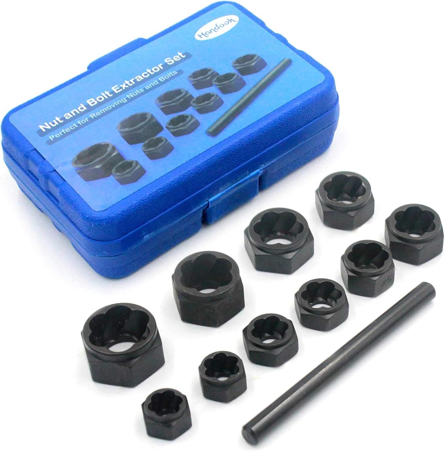 Impact Bolt & Nut Remover Set Nut Extractor Socket, Bolt Remover Tool Set(11pcs)