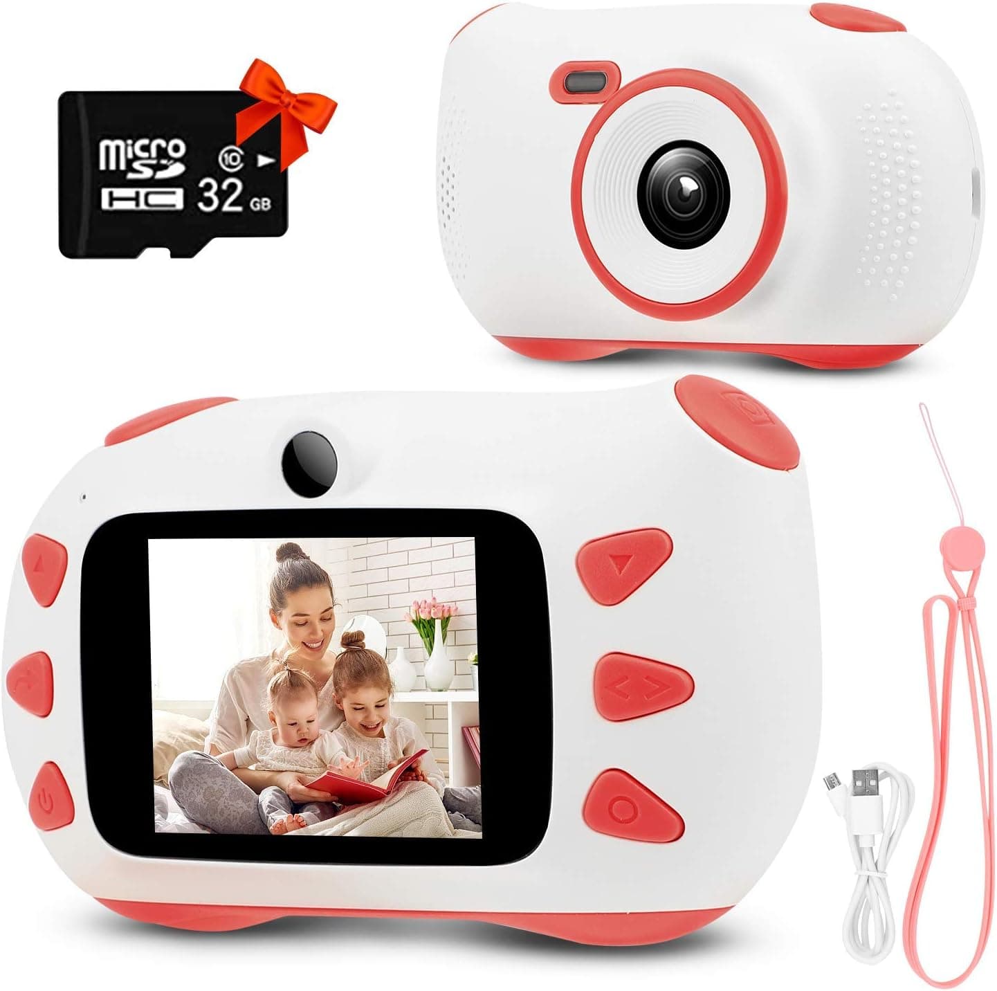 RUMIA Kids Camera Toy,Birthday Gifts for Toddler Boys and Girls,Upgrade Kids Digital Camera, Shockproof Digital Video,1080P HD Children Action Camera Portable Rechargeable Toddler Video Recorder