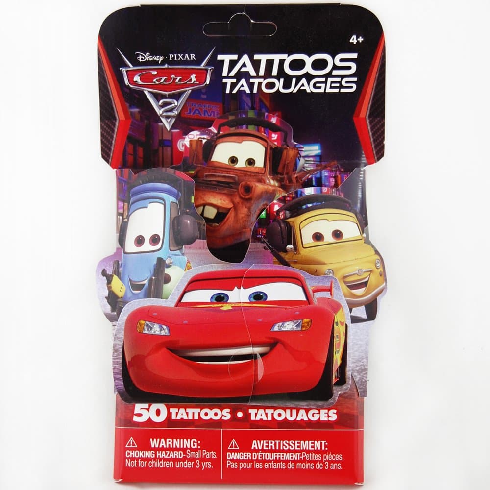 Disney Cars 2 3D Novelty Pack of 50 Temporary Tattoos