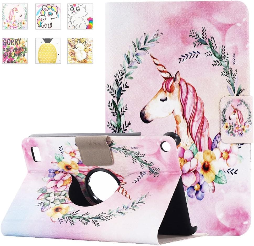 MonsDirect Case for Kindle Fire 7 Tablet (9th Generation 2019 & 7th Generation 2017 & 5th Generation 2015) - Slim Fit Smart Auto Sleep Wake Case Stand Flip PU Leather Wallet Cover Case