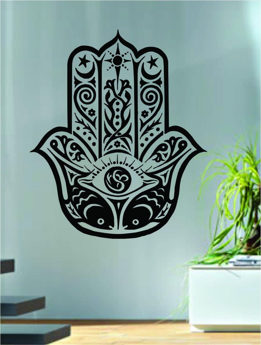 Hamsa Hand Version 3 Decal Sticker Wall Vinyl Art Blessings Power Strength