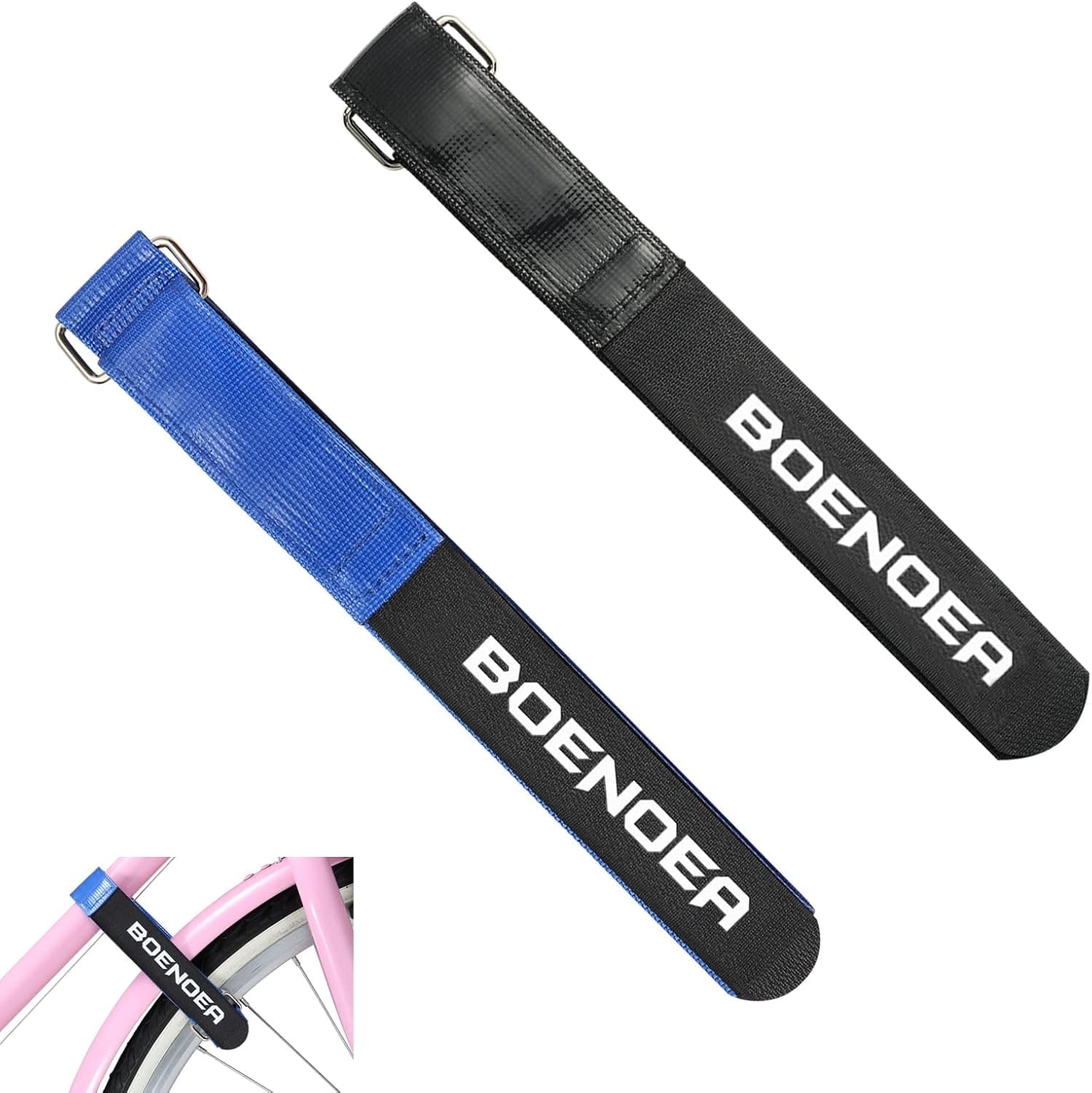 Boenoea Bike Rack Strap Bicycle Wheel Stabilizer Straps with Gel Grip Adjustable Nylon Bike Straps