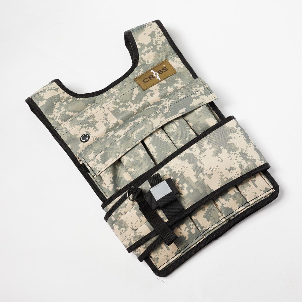 CROSS101 Camouflage Adjustable Weighted Vest with Shoulder Pads (80)
