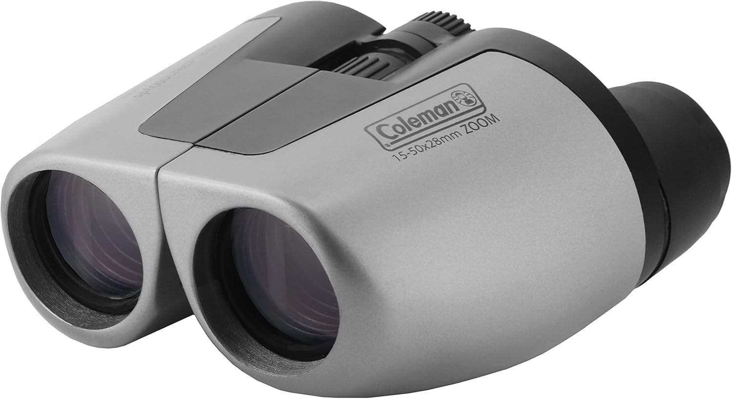 Coleman 15-50x28 Compact Zoom Binoculars, Silver (CZ155028)