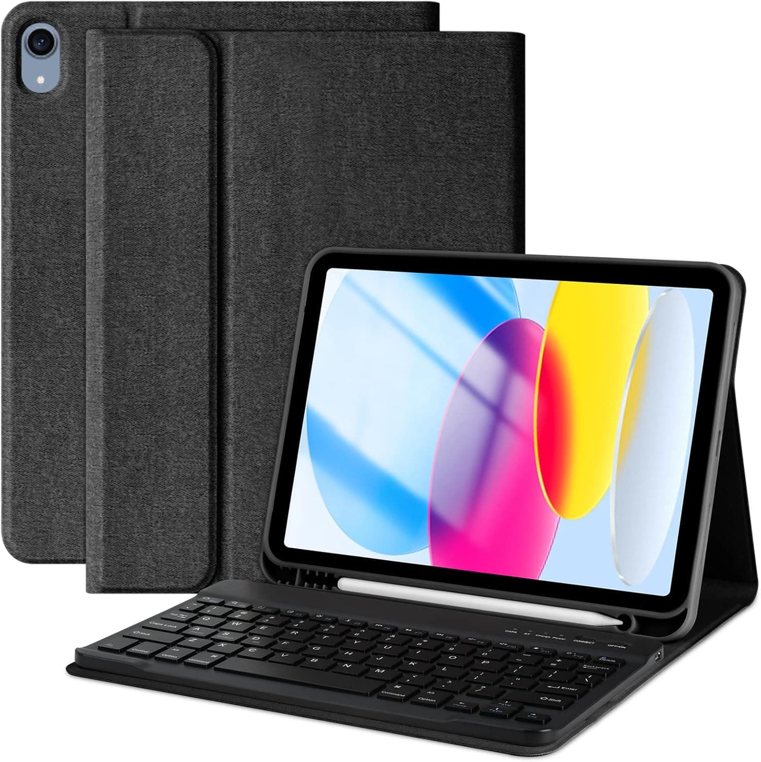 COO Keyboard Case for iPad 10th Generation (2022), Wireless Detachable Keyboard with Premium Protective Cover with Pencil Holder for Apple iPad 2022 10.9 Inch