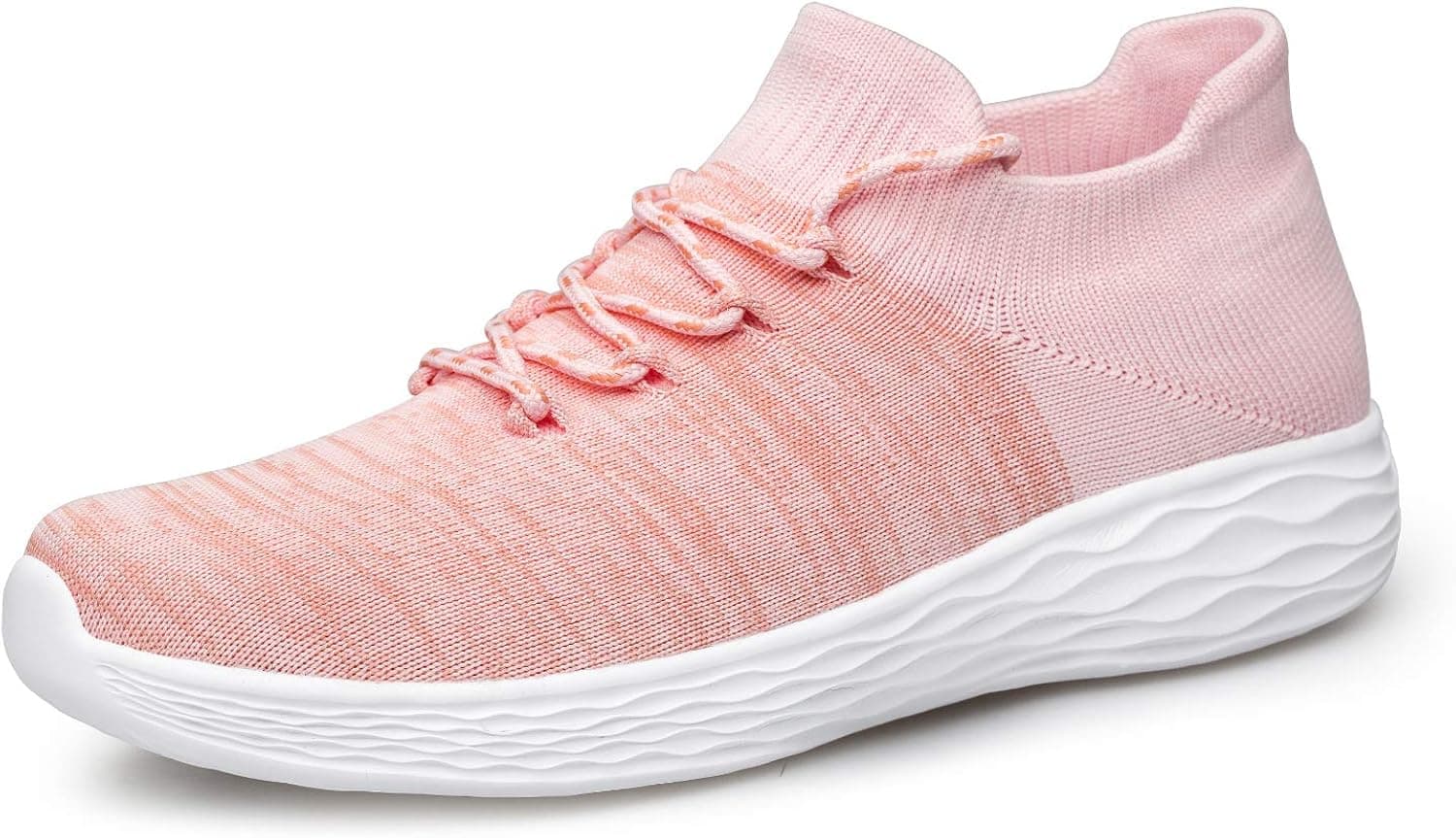 YHOON Womens Walking Shoes Slip on Sneakers - Lightweight Casual Comfortable Fashion Sock Sneakers Pink 9