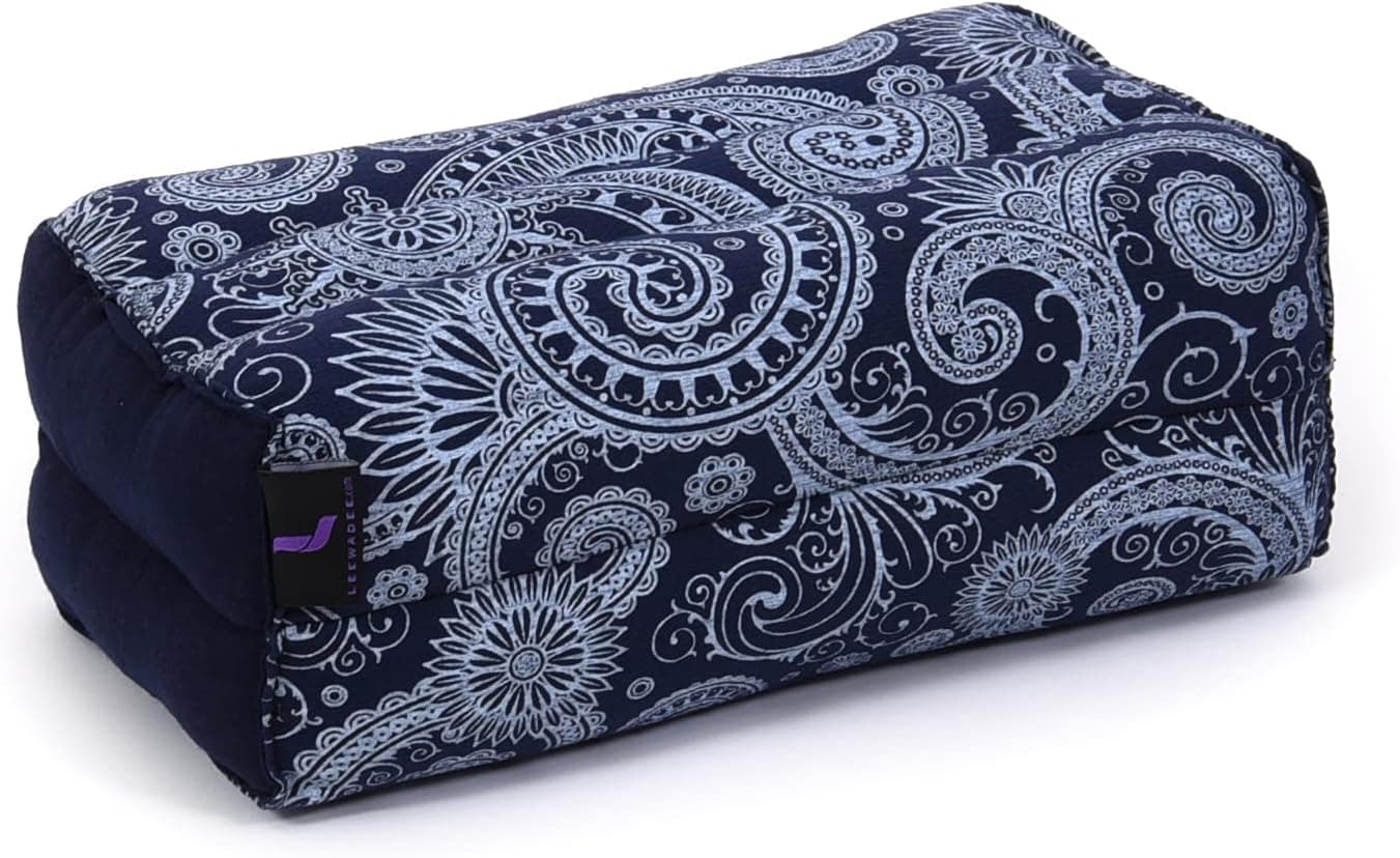LEEWADEE Yoga Block – Floor Cushion for Yoga Practice, Meditation Seat Cushion for Workouts Filled with Eco-Friendly Kapok, 1 inches