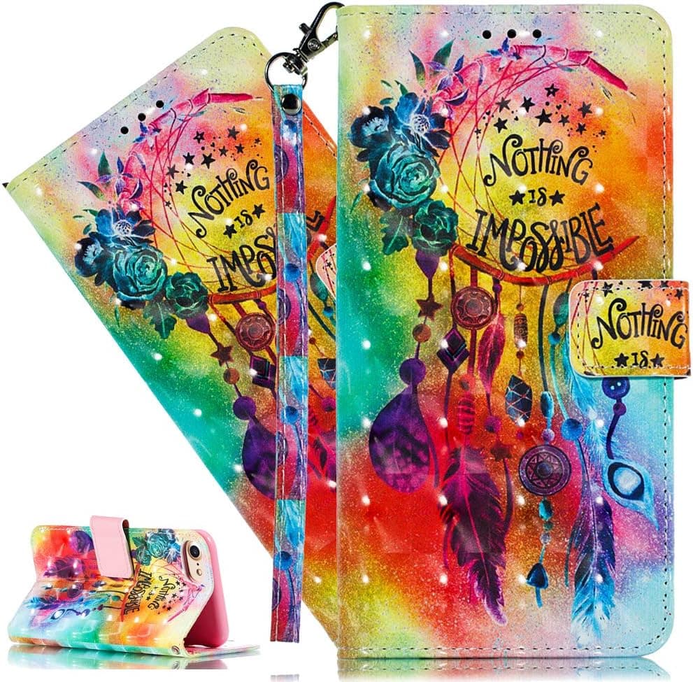 ISADENSER Galaxy A20S Case Samsung A20S Case Stylish Girly Women [Wallet Stand] Kickstand Credit Cards Slot Cash Pockets PU Leather Flip Wallet Case for Samsung Galaxy A20S 3D Flower Wind XL