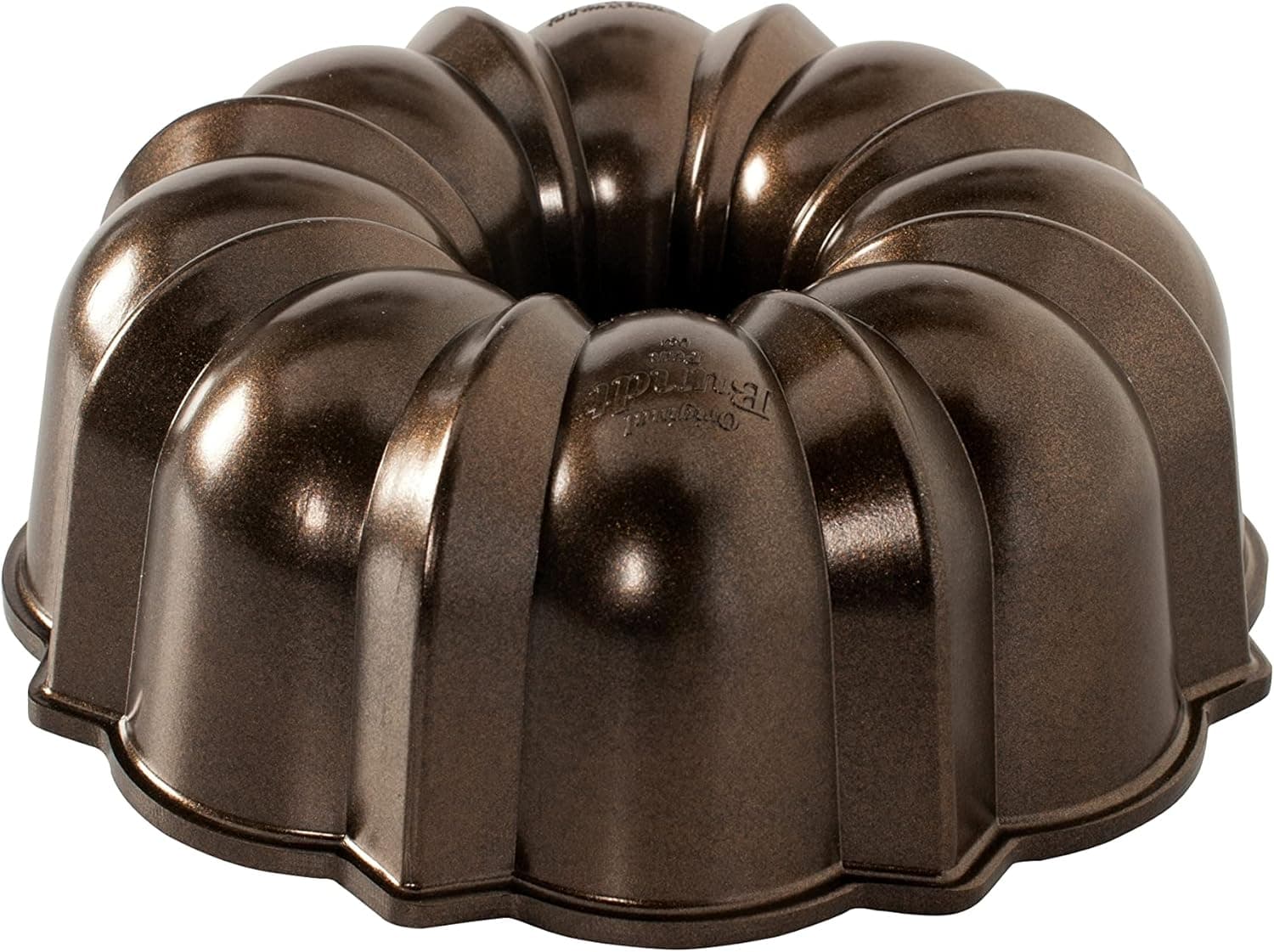Nordic Ware Pro Cast Original Bundt Pan Bakeware, 12 Cup, Bronze