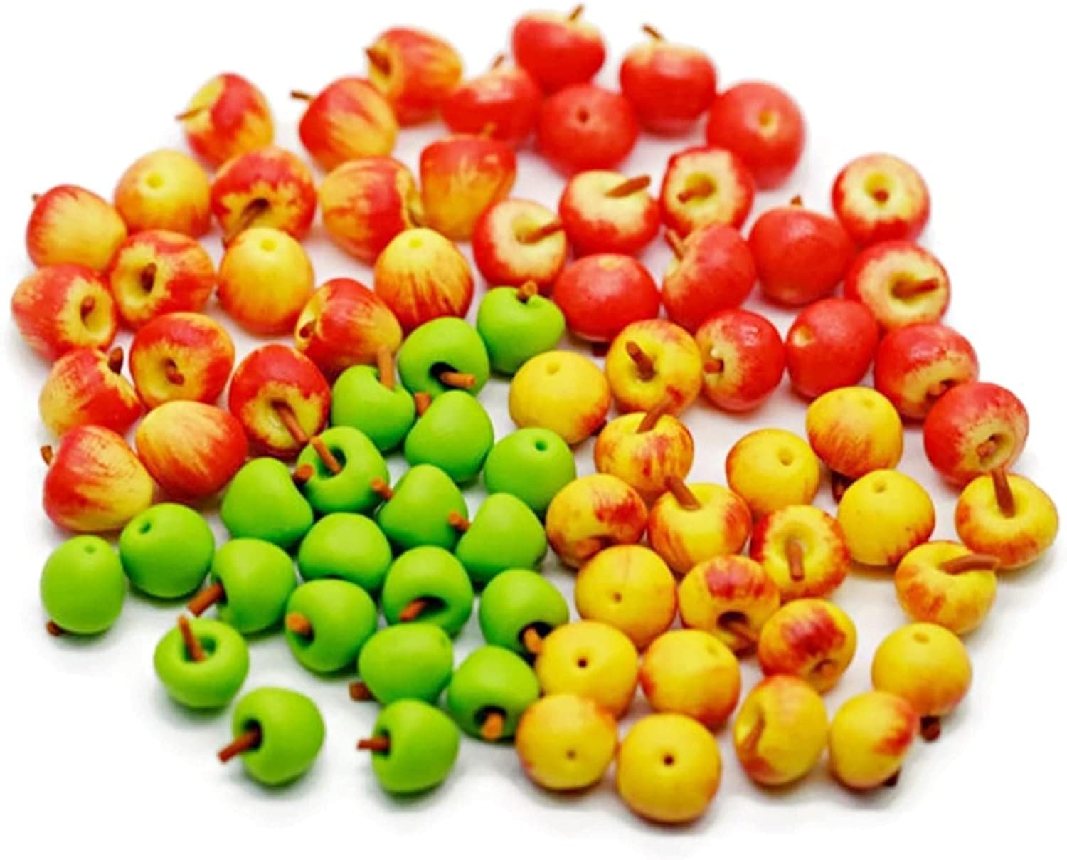 Buy Easy 20 Mix Apple Fruit Red Green Gala Jazz Small Size 0.7 Dollhouse Miniatures Food Kitchen Docoration