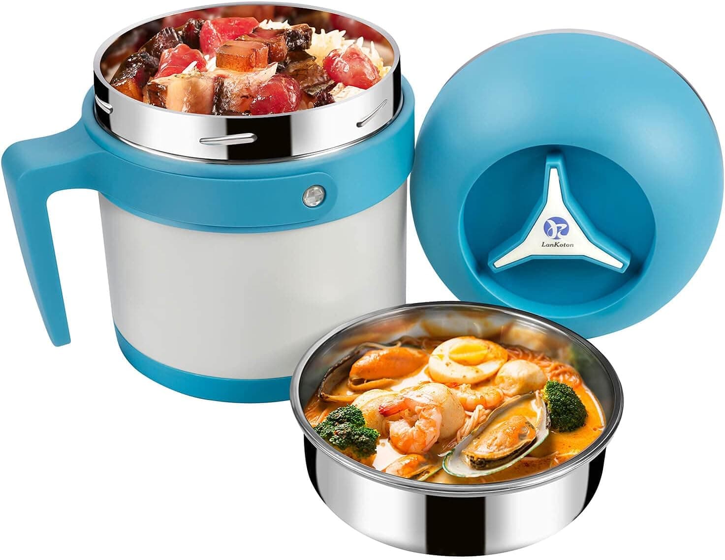LanKoton Insulated Food Container Stainless Steel Vacuum Food Jar Keep Food hot BPA-Free Wide Mouth Insulation Lunch Box 40oz