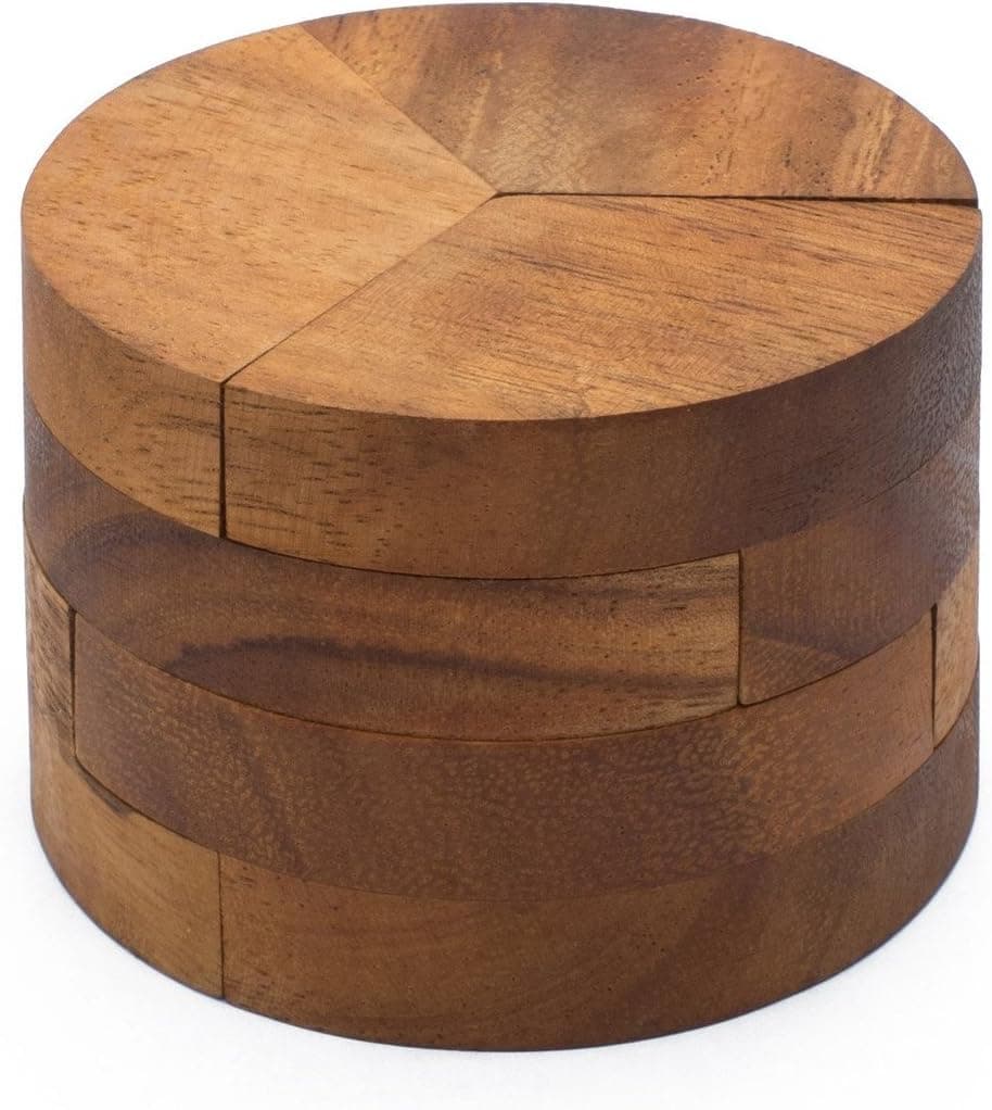 Radius: Wooden Puzzles for Adults an Interlocking 3D Cylinder Brain Teasers from SiamMandalay with SM Gift Box (Pictured)