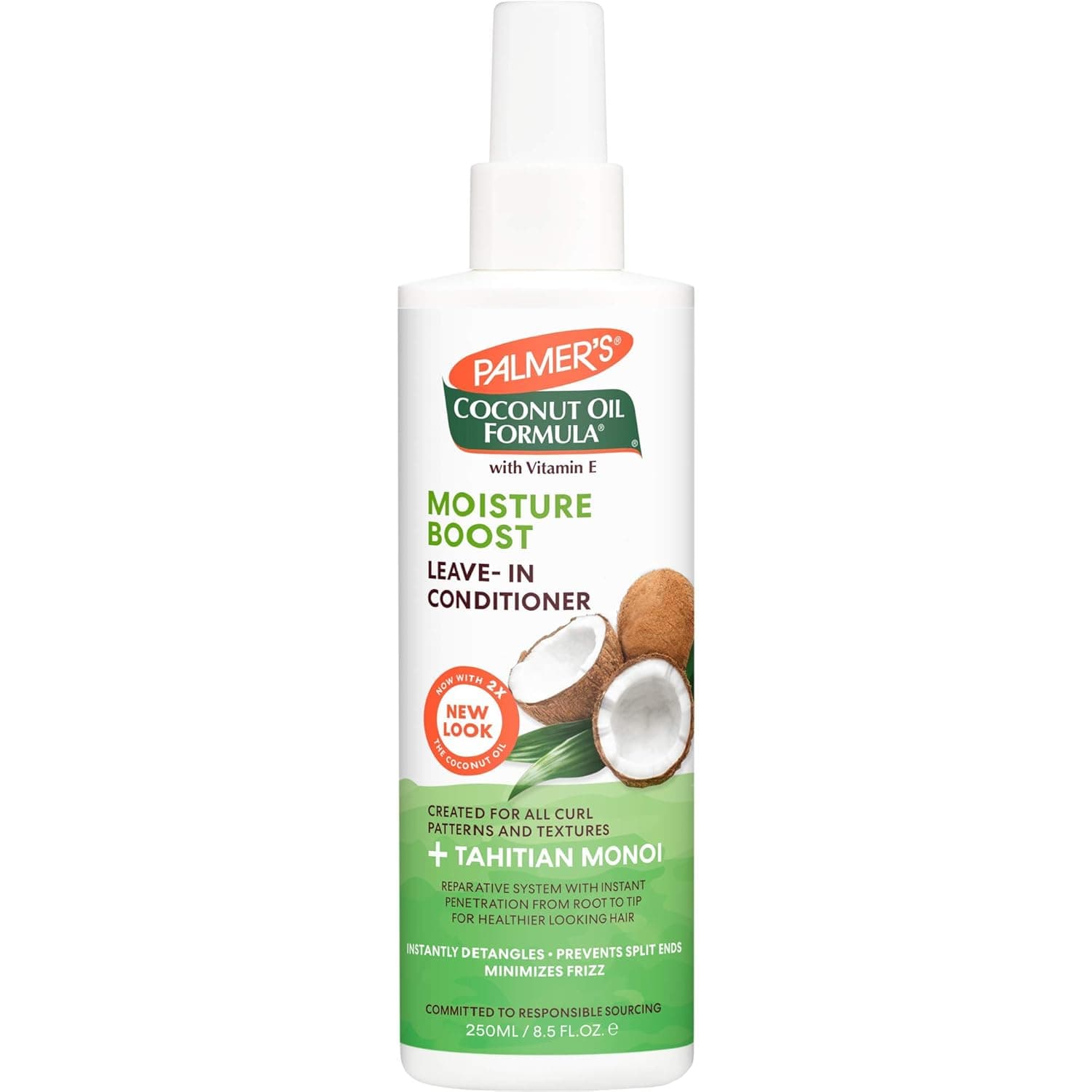 Palmer's Coconut Oil Formula Moisture Boost Leave-In Conditioner Spray, Instant Detangler, Hydrate and Strengthen Textured and Curly Hair, 8.5 Ounce