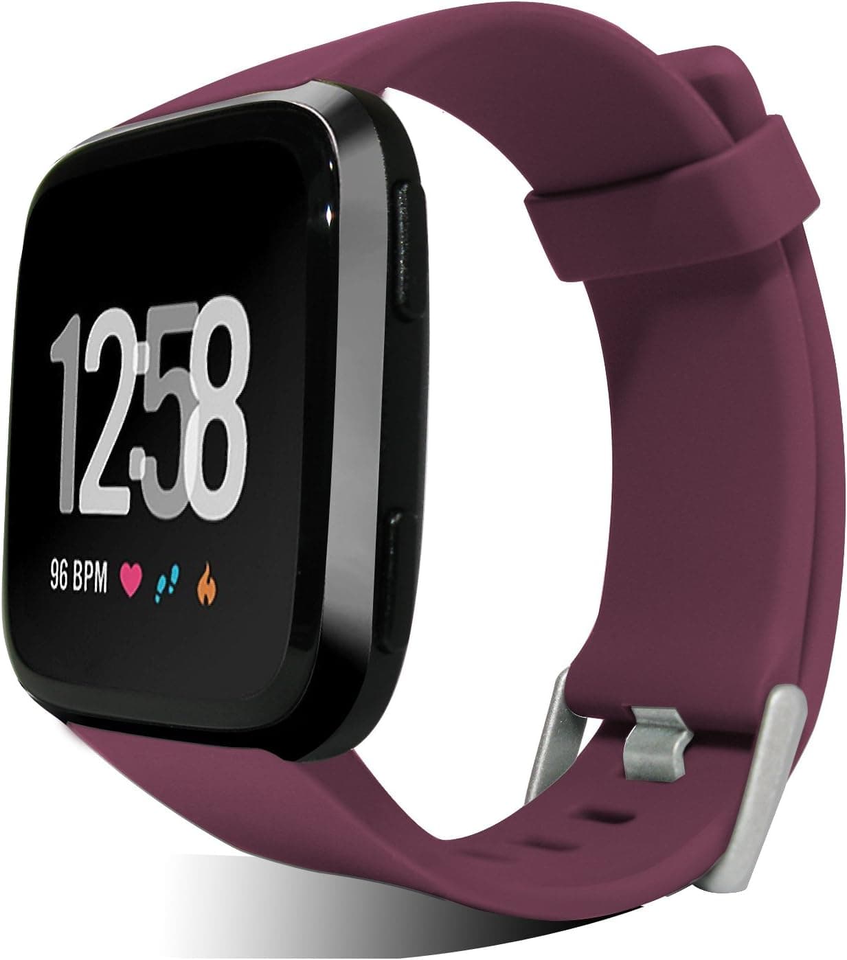 kourpar Sport Bands for Fitbit Versa 2 / Fitbit Versa/Versa Lite/Versa SE Classic Soft Silicone Replacement Wristbands Straps Bracelet Compatible with Fit bit Versa Smart Watch Women Men Large Size