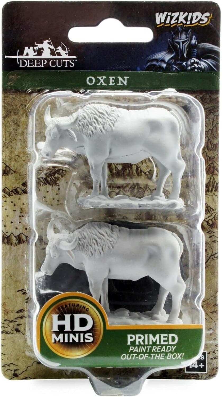 WizKids Deep Cuts Unpainted Miniatures: Wave 4: Oxen