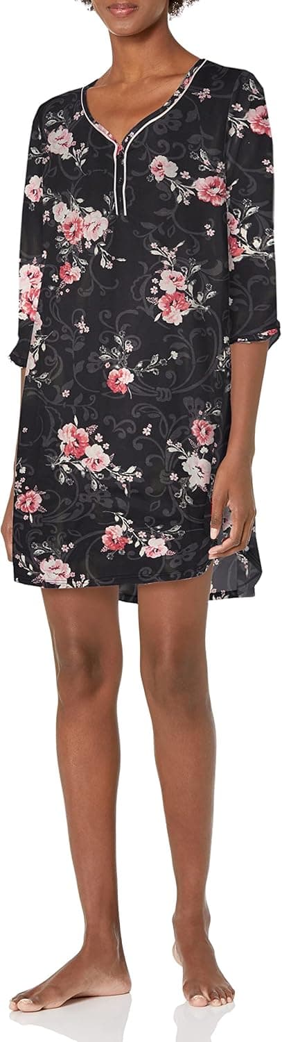 Karen Neuburger Women's 3/4 Sleeve Nightgown Pajama Sleepshirt Pj