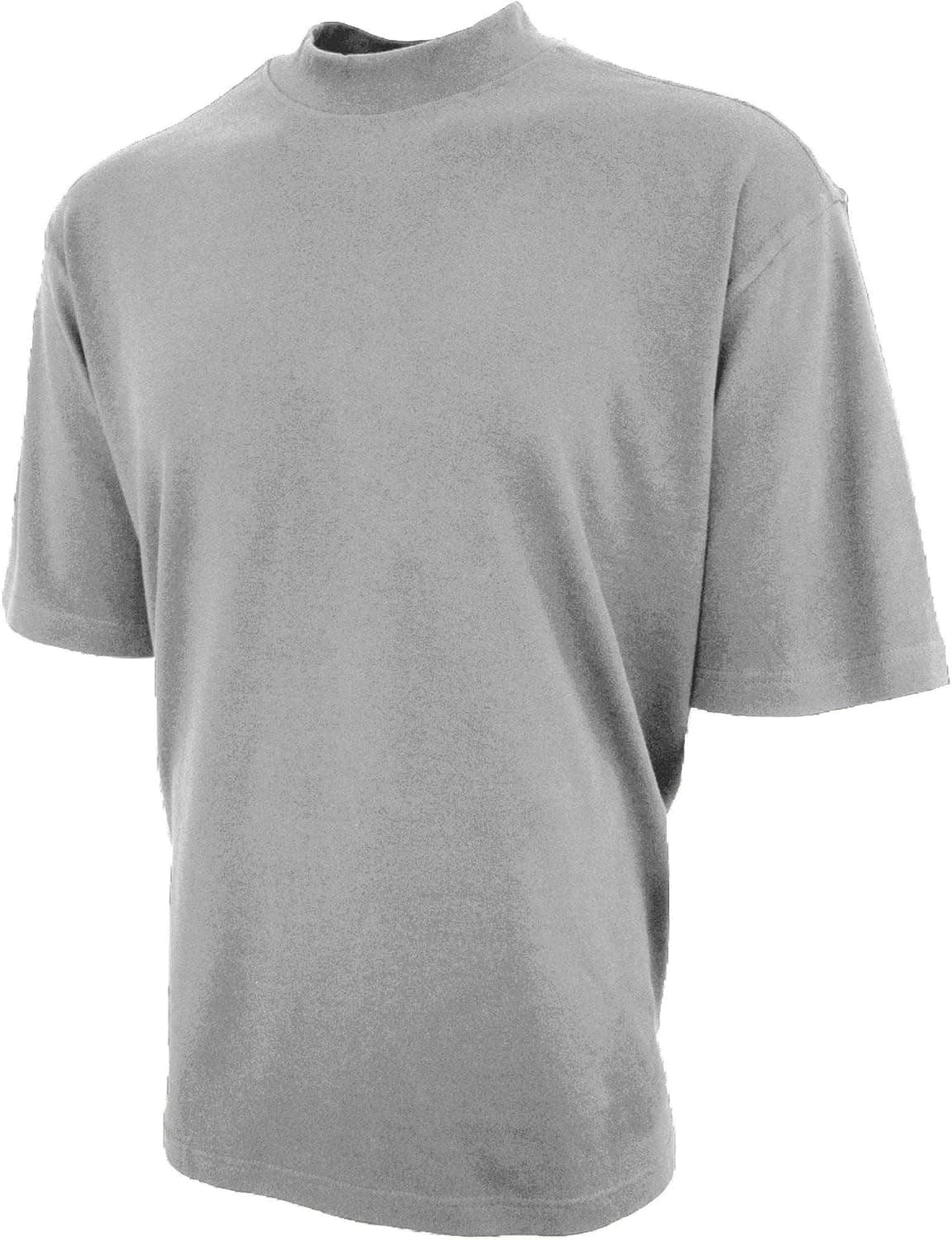 Good Life 100% Cotton Mock Turtleneck Shirt Short Sleeved Pre-Shrunk 4 Colors