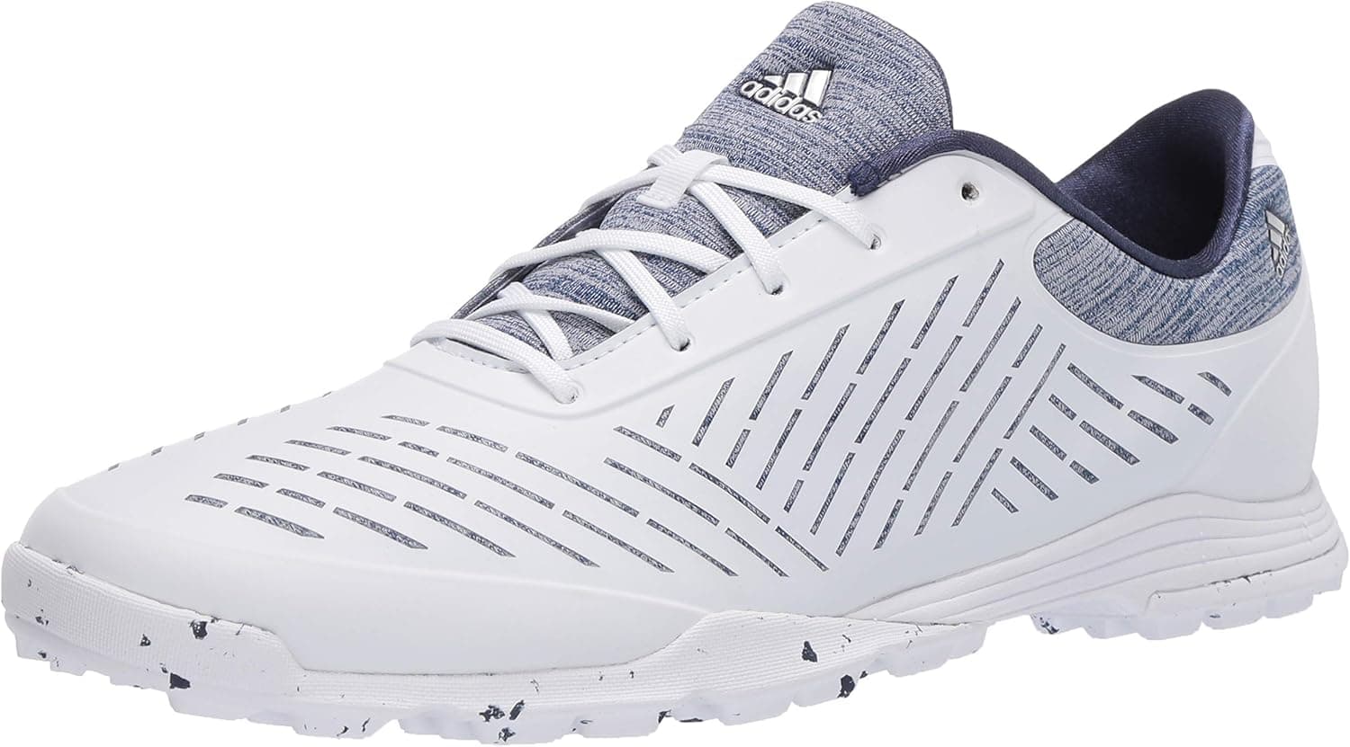 adidas Women's W Adipure Sport 2.0 Golf Shoe, FTWR White/Silver Metallic/Tech Indigo, 10 Medium US