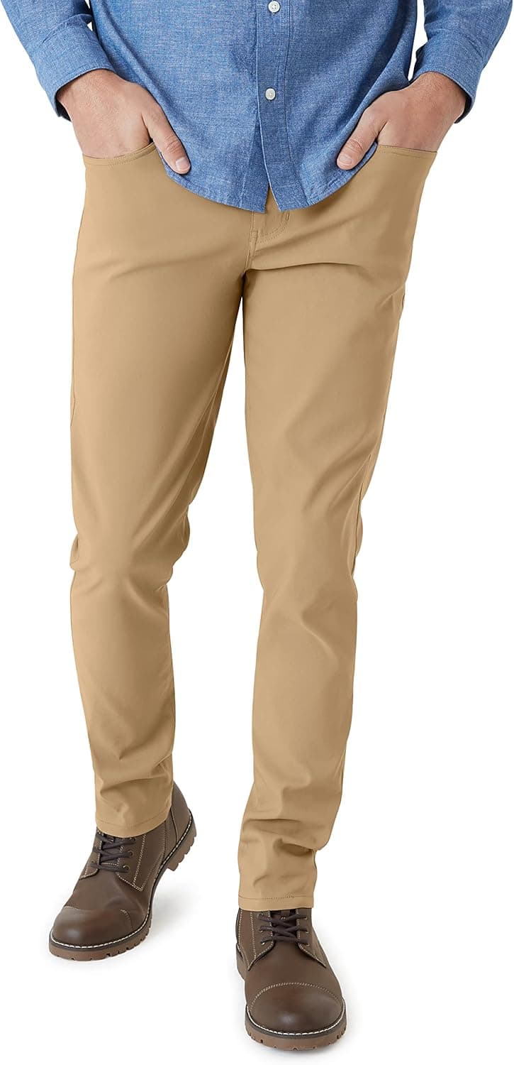 Weatherproof Vintage Men's Straight Slim Fit Expedition Pants | Ultra Stretch Casual Pants for Men