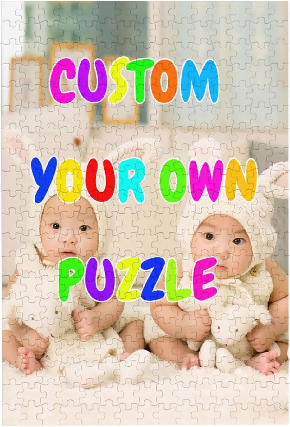 HOOTEUW Custom Personalized Photo & Text Jigsaw Puzzle from Photos 300/500/1000 Pieces from Photo Puzzle for Adult and Kids Family,Couples, Natural Scenery, Pets, Wedding, Graduation, Gift,300PCS